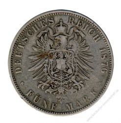 Hessen 1876 G J.67 5 Mark Ludwig III. (1848-1877) ss