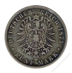 Preussen 1875 B J.97 5 Mark Wilhelm I. (1861-1888) ss