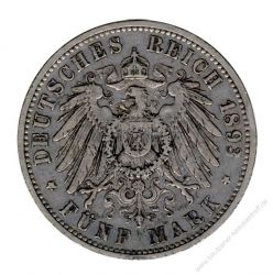 Preussen 1893 A J.104 5 Mark Wilhelm II. (1888-1918) ss