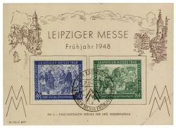Gemeinschaftsausgaben 1948 FDC Mi-Nr. 967-968 SSt. Leipziger Frhjahrsmesse