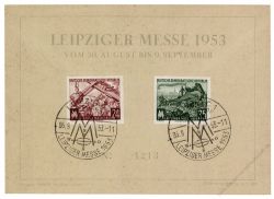 DDR 1953 Mi-Nr. 380-381 SSt. Leipziger Herbstmesse