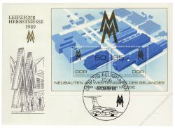 DDR 1989 Mi-Nr. 3267-3268 (Block 99) SSt. Leipziger Herbstmesse