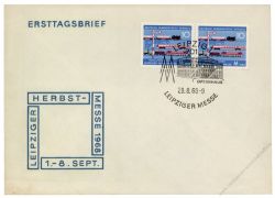 DDR 1968 FDC Mi-Nr. 1399 waag. Paar SSt. Leipziger Herbstmesse