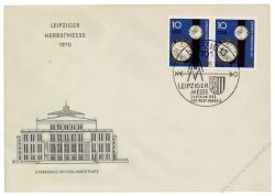 DDR 1970 FDC Mi-Nr. 1601 waag. Paar SSt. Leipziger Herbstmesse