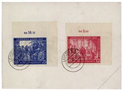 Gemeinschaftsausgaben 1947 Mi-Nr. 965-966 Eckrand - Mi-Nr. 966 mit PF VII - Leipziger Herbstmesse