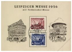 DDR 1956 FDC Mi-Nr. 518-519 SSt. Leipziger Frhjahrsmesse