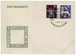 DDR 1967 FDC Mi-Nr. 1254-1255 SSt. Leipziger Frhjahrsmesse - 3 verschiedene SSt.