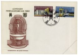 DDR 1982 FDC Mi-Nr. 2683-2684 SSt. Leipziger Frhjahrsmesse - 3 verschiedene Sonerstempel