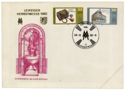 DDR 1982 FDC Mi-Nr. 2733-2734 SSt. Leipziger Herbstmesse - 3 verschiedene Sonerstempel
