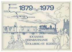 DDR 1979 100 Jahre Eisenbahnlinie - Stollberg-St. Egidien