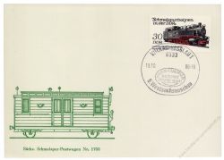 DDR 1986 Wilkau-Hasslau - Schmalspur-Postwagen