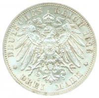 Sachsen 1913 E J.140 3 Mark 100 Jahre Vlkerschlacht vz