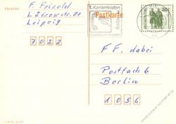 DDR 1990 Mi-Nr. P107II o Goethe-Schiller-Denkmal