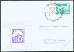 DDR Nr. PP016 C2/005b SSt. 150 Jahre TU Dresden