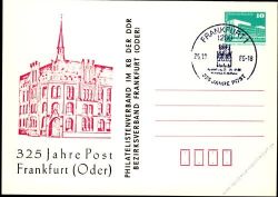 DDR Nr. PP018 B2/009 SSt. 325 Jahre Post in Frankfurt (Oder)