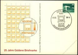 DDR Nr. PP018 B1/004a SSt. 25 Jahre Goldene Briefmarke
