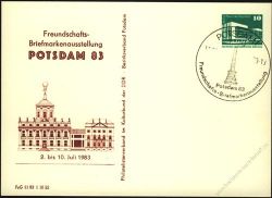 DDR Nr. PP018 D2/027 SSt. Briefmarkenausstellung Potsdam