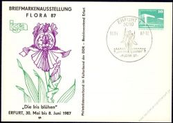 DDR Nr. PP018 D2/012 SSt. Briefmarkenausstellung FLORA 87