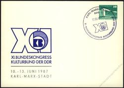 DDR Nr. PP018 D2/020 SSt. XI. Bundeskongress des Kulturbundes