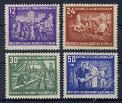 DDR 1952 Mi-Nr. 303-306 ** Nationales Aufbauprogramm