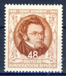 DDR 1953 Mi-Nr. 404 ** 125. Todestag von Franz Schubert