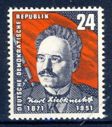 DDR 1951 Mi-Nr. 294 ** 80. Geburtstag von Karl Liebknecht