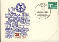 DDR Nr. PP018 B1/001 SSt. 35 Jahre DDR