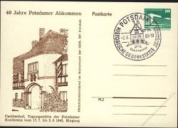 DDR Nr. PP018 B2/019 SSt. 40 Jahre Potsdamer Abkommen