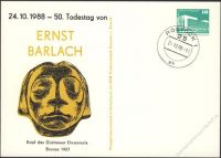 DDR Nr. PP018 D2/016 o Ernst Barlach