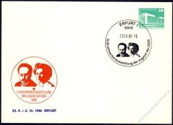 DDR Nr. PP018 D2/013 SSt. 10. Briefmarkenausstellung in Erfurt