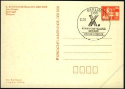 DDR Nr. PP020 B1/004a SSt. X. Kunstausstellung der DDR in Dresden