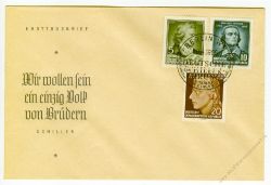 DDR 1955 FDC Mi-Nr. 464A-466A SSt. 150. Todestag von Friedrich Schiller