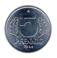 DDR 1985 J.1509 5 Pf Kursmnze st