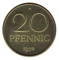 DDR 1972 J.1511b 20 Pf Kursmnze vz-st