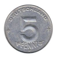 DDR 1953 J.1506 5 Pf Kursmnze Prgesttte: E vz