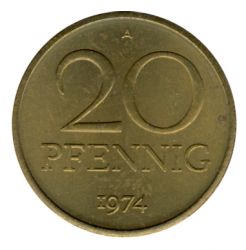 DDR 1974 J.1511b 20 Pf Kursmnze st