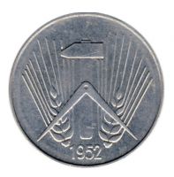 DDR 1952 J.1507 10 Pf Kursmnze Prgesttte: E vz