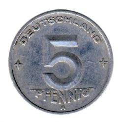 DDR 1950 J.1502 5 Pf Kursmnze Prgesttte: A ss