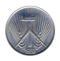 DDR 1952 J.1505 1 Pf Kursmnze Prgesttte: A vz