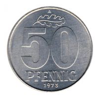 DDR 1973 J.1512 50 Pf Kursmnze st