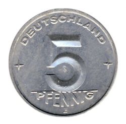 DDR 1953 J.1506 5 Pf Kursmnze Prgesttte: E vz