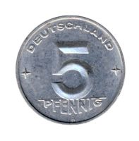 DDR 1952 J.1506 5 Pf Kursmnze Prgesttte: A vz