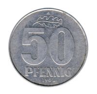 DDR 1968 J.1512 50 Pf Kursmnze ss