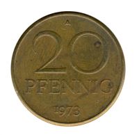 DDR 1973 J.1511b 20 Pf Kursmnze ss