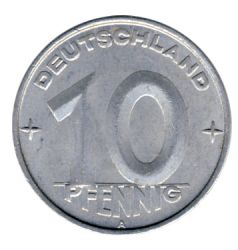DDR 1952 J.1507 10 Pf Kursmünze Prägestätte: A vz