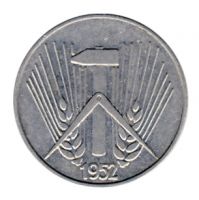 DDR 1952 J.1505 1 Pf Kursmnze Prgesttte: E vz