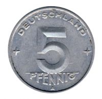 DDR 1950 J.1502 5 Pf Kursmnze Prgesttte: A vz