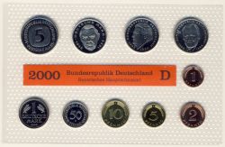 BRD 2000 Kursmünzensatz Prägestätte: D st