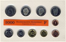 BRD 2000 Kursmünzensatz Prägestätte: F st