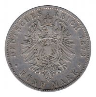 Preussen 1876 A J.97 5 Mark Wilhelm I. (1861-1888) ss